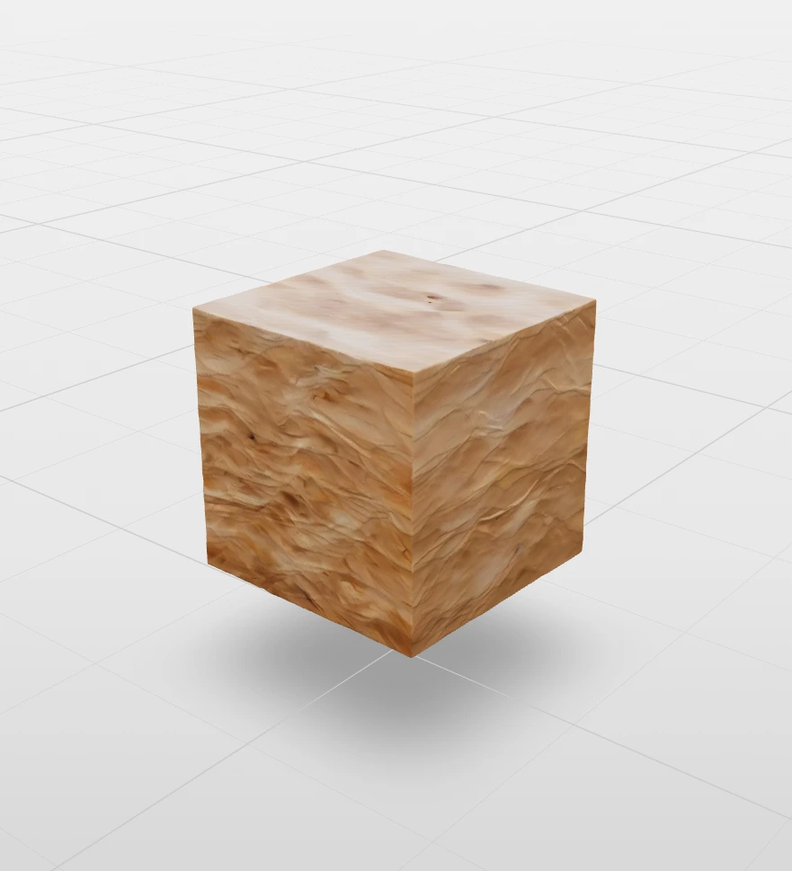 A square architectural wall panel made of solid li
